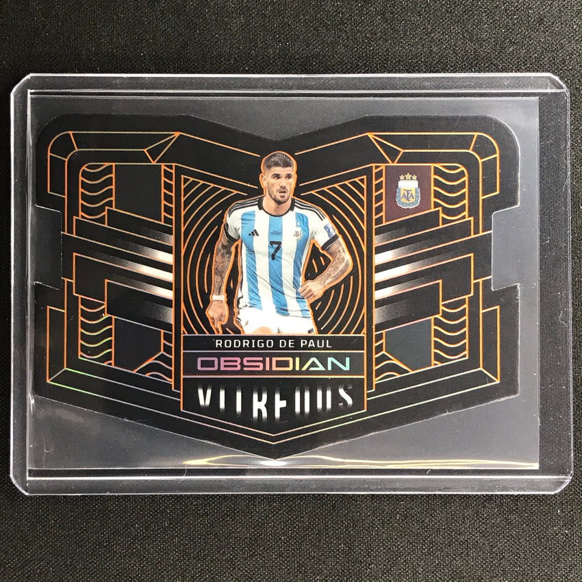 2022-23 Obsidian Rodrigo De Paul Vitreous Die-cut Electric Etch Orange 6/65