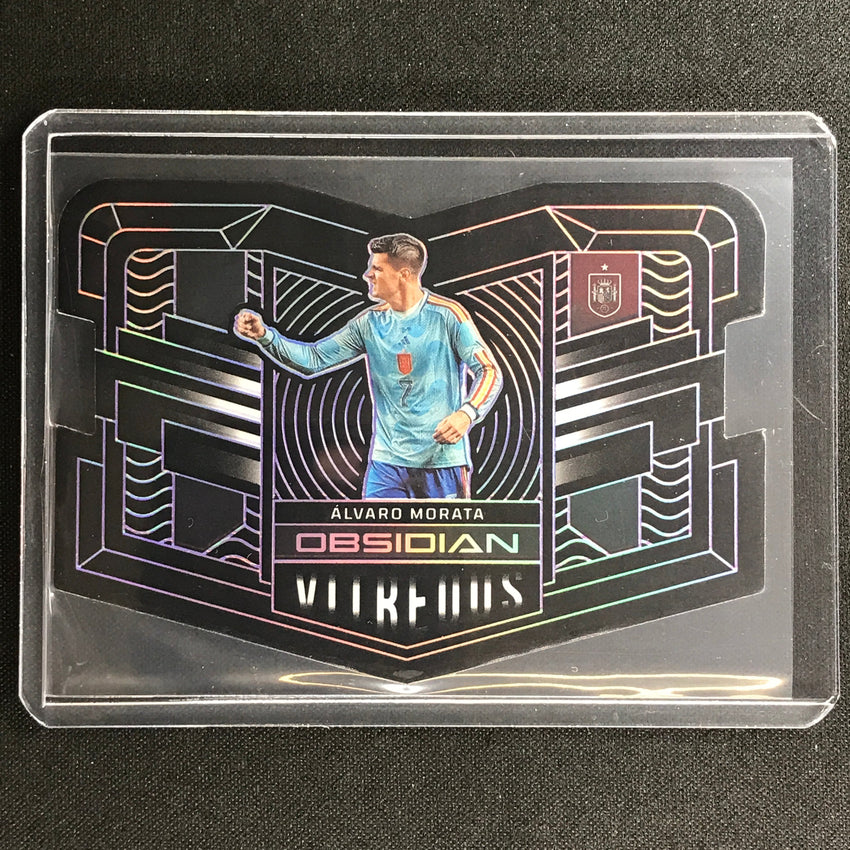2022-23 Obsidian Alvaro Morata Vitreous Die-cut Electric Etch Purple 9/30