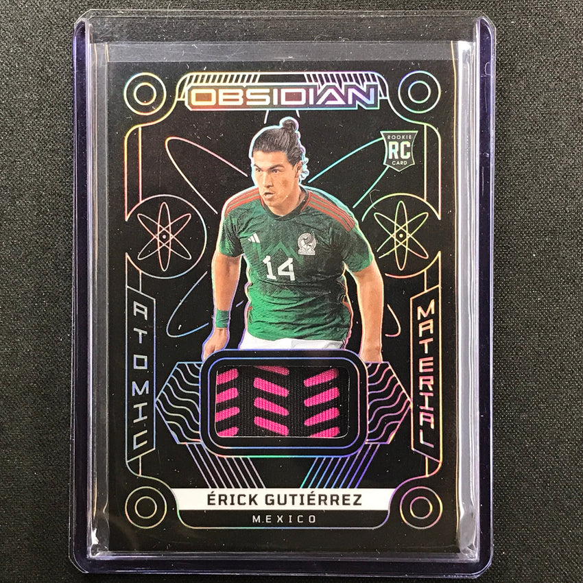 2022-23 Obsidian Erick Gutierrez Atomic Material Rookie Relic Silver 142/199