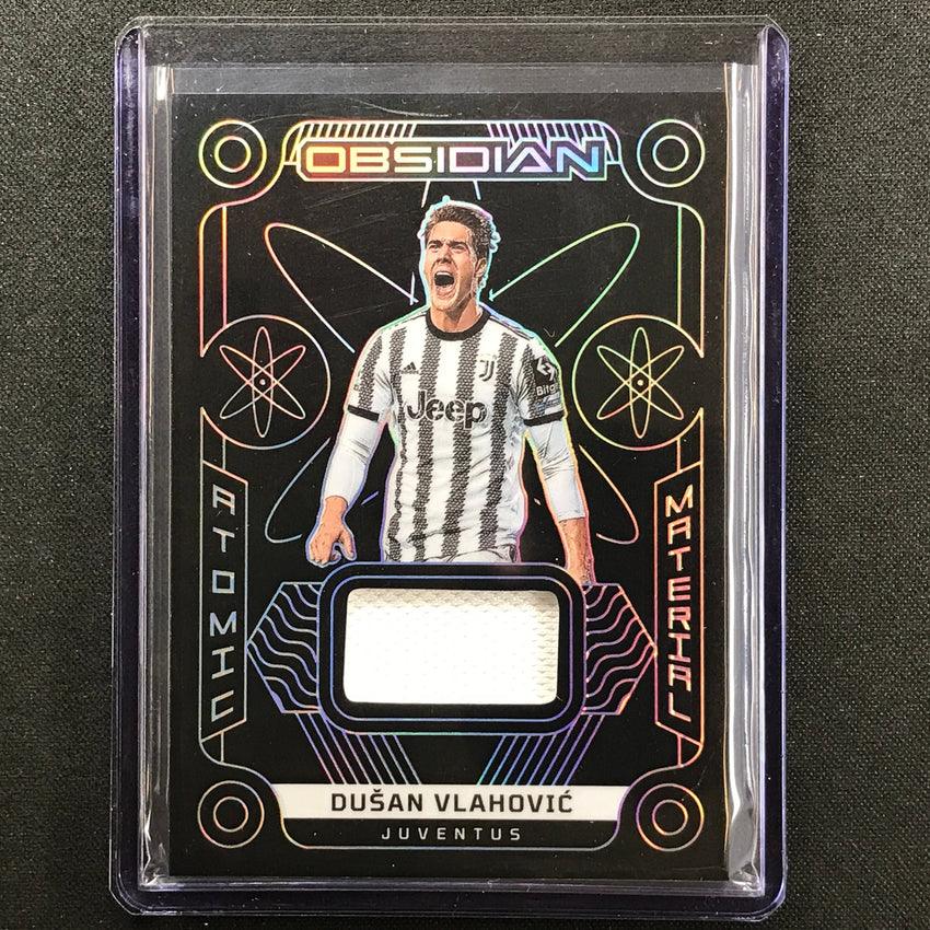 2022-23 Obsidian Dusan Vlahovic Atomic Material Relic Silver 97/199
