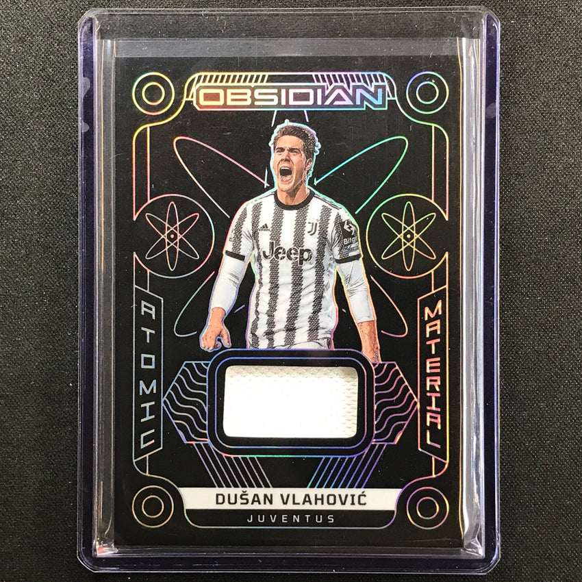 2022-23 Obsidian Dusan Vlahovic Atomic Material Relic Silver 100/199