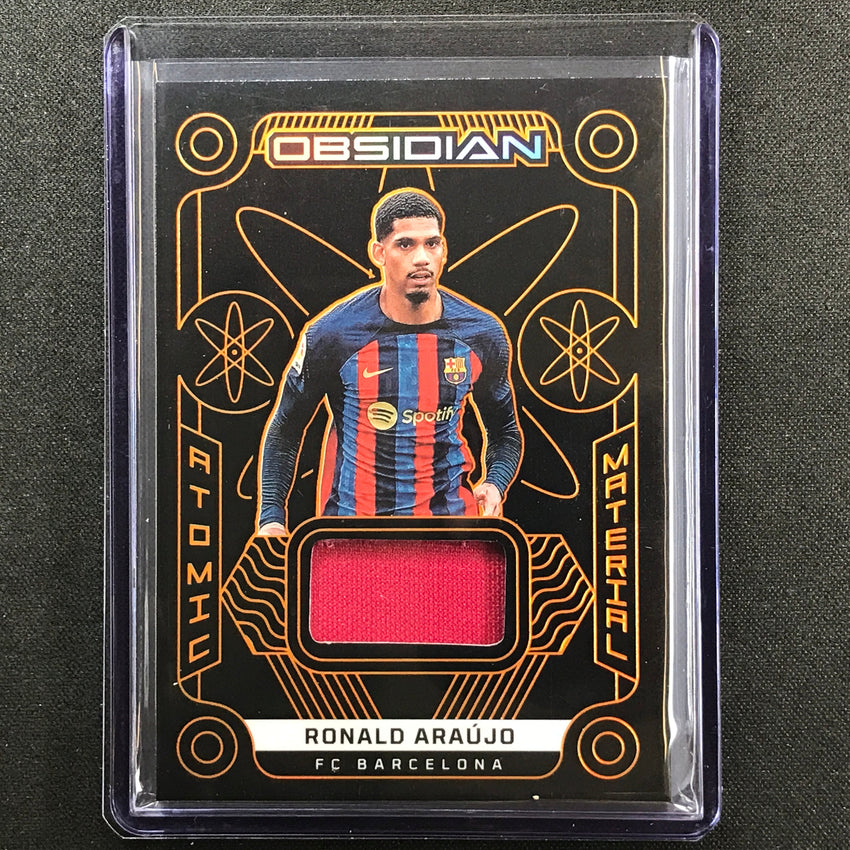 2022-23 Obsidian Ronald Araujo Atomic Material Relic Electric Etch Orange 8/75