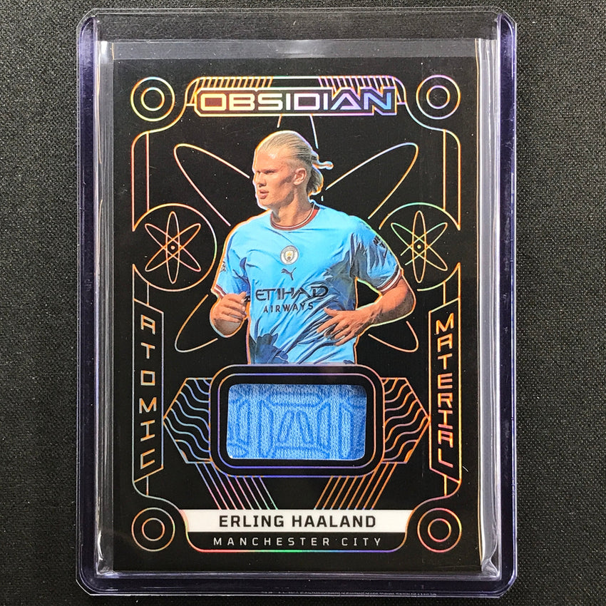 2022-23 Obsidian Erling Haaland Atomic Material Relic Electric Etch Orange 49/75