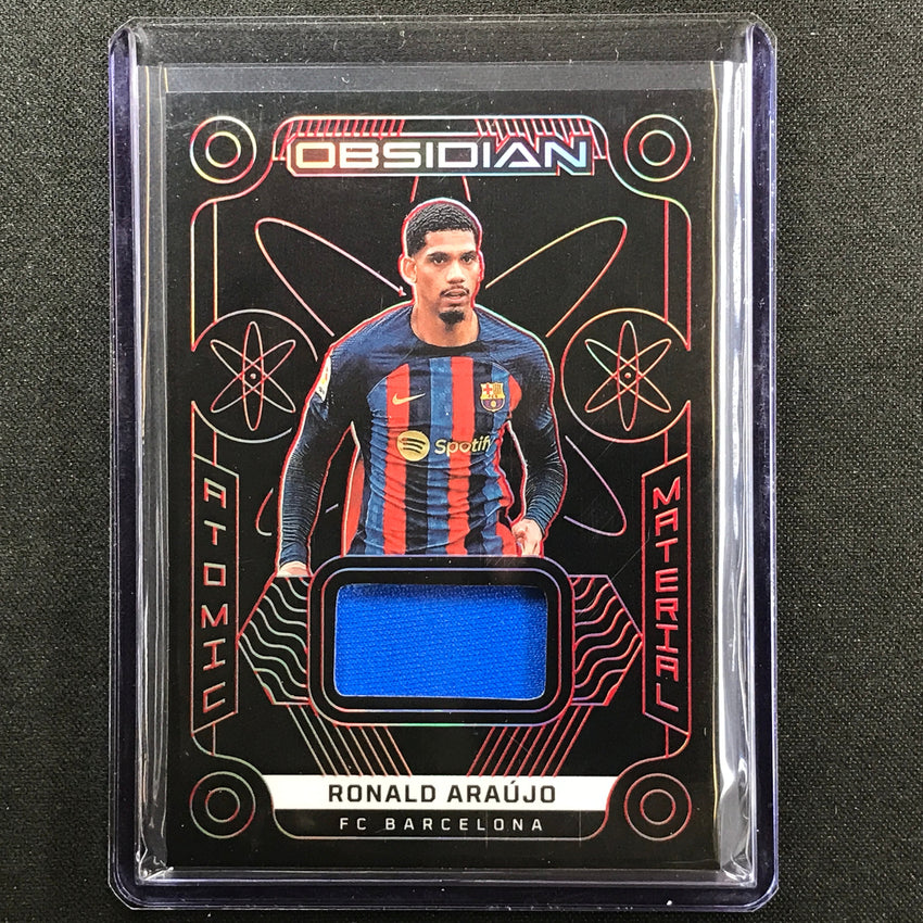 2022-23 Obsidian Ronald Araujo Atomic Material Relic Electric Etch Red 5/25