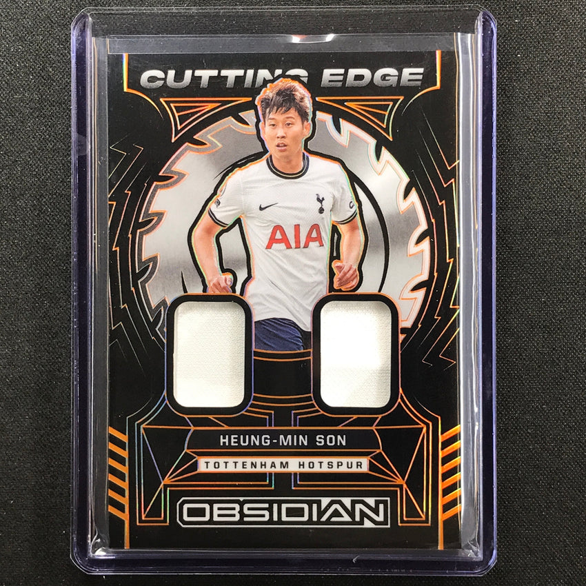 2022-23 Obsidian Heung-min Son Cutting Edge Relic Electric Etch Orange 18/75