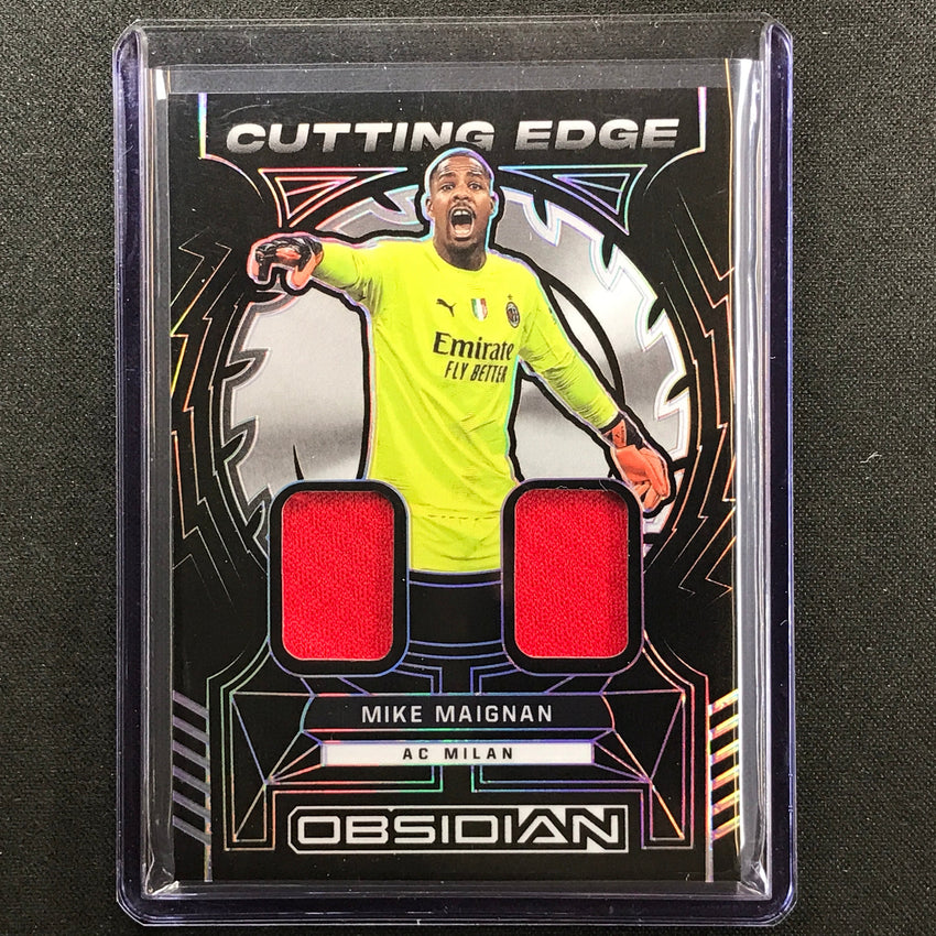 2022-23 Obsidian Mike Maignan Cutting Edge Relic Electric Etch Purple 22/25