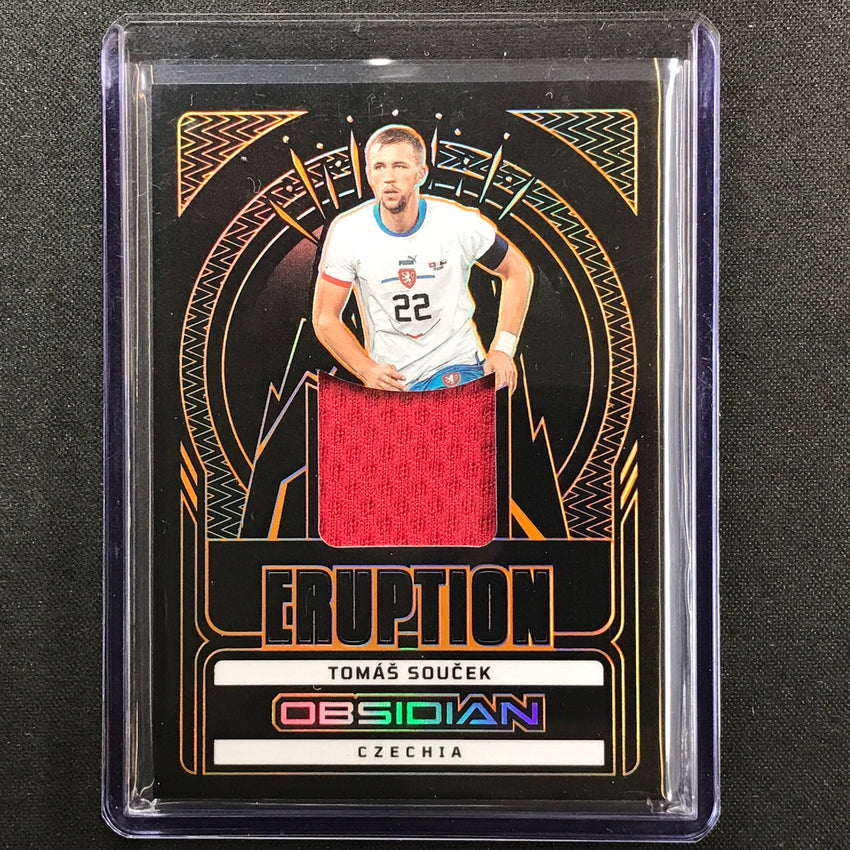 2022-23 Obsidian Tomas Soucek Eruption Relic Electric Etch Orange 5/75