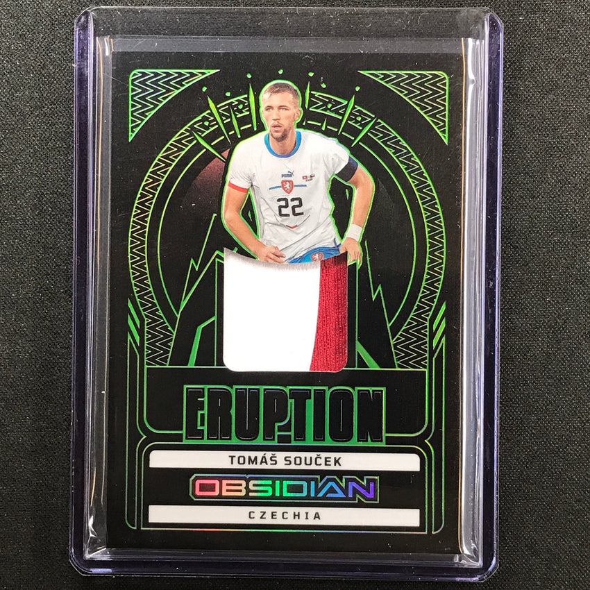 2022-23 Obsidian Tomas Soucek Eruption Relic Patch Electric Etch Green 5/5