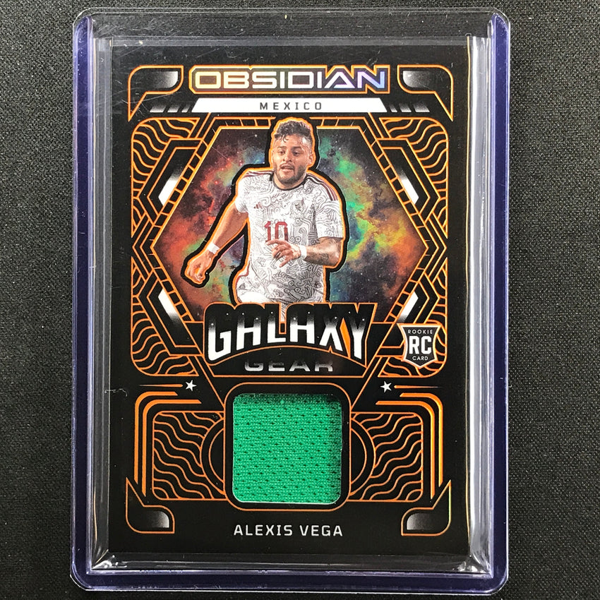 2022-23 Obsidian Alexis Vega Galaxy Gear Rookie Relic Electric Etch Orange 63/75