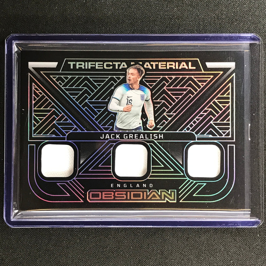 2022-23 Obsidian Jack Grealish Trifecta Material Triple Relic Silver 9/199