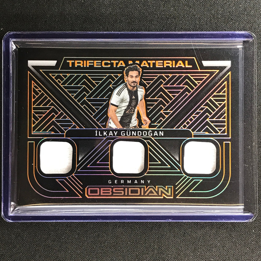 2022-23 Obsidian Ilkay Gundogan Trifecta Material Relic Electric Orange 13/75