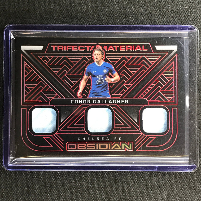 2022-23 Obsidian Conor Gallagher Trifecta Material Relic Electric Etch Red 24/25