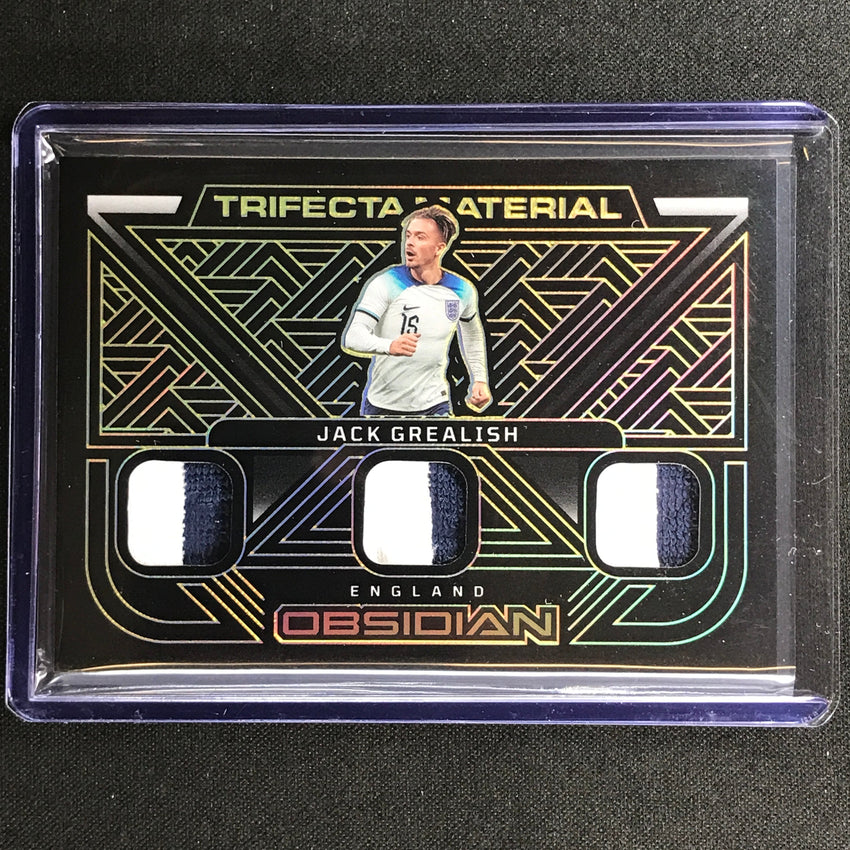 2022-23 Obsidian Jack Grealish Trifecta Material Relic Electric Etch Yellow 7/10