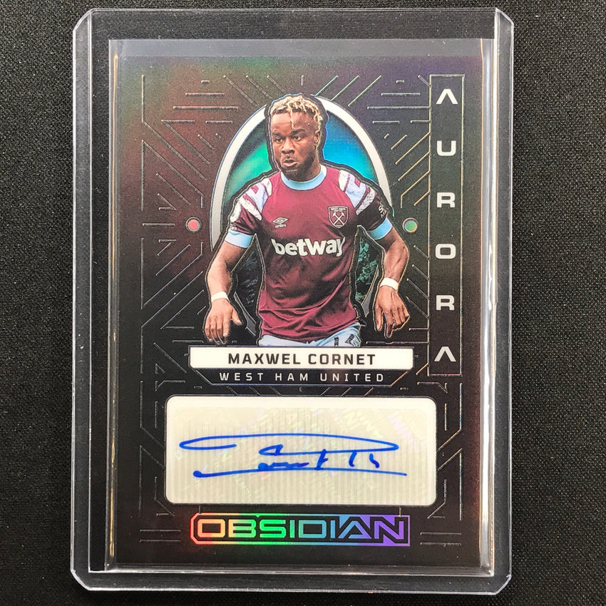 2022-23 Obsidian Maxwel Cornet Aurora Auto Silver 96/199