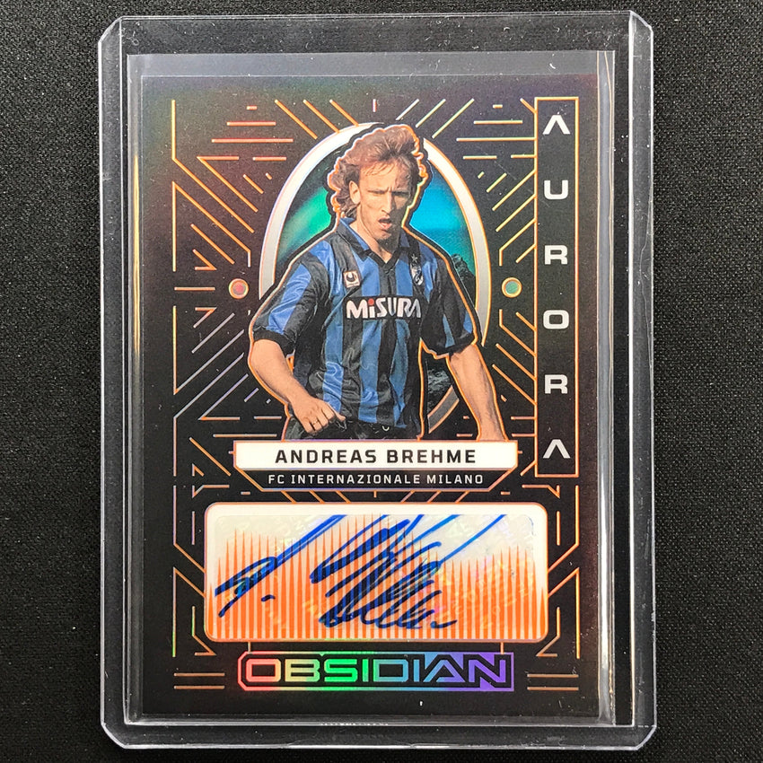 2022-23 Obsidian Andreas Brehme Aurora Auto Electric Etch Orange 25/75