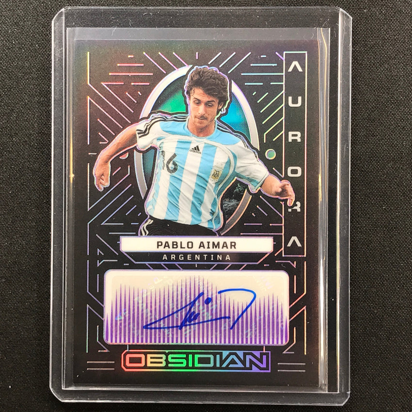 2022-23 Obsidian Pablo Aimar Aurora Auto Electric Etch Purple 23/50
