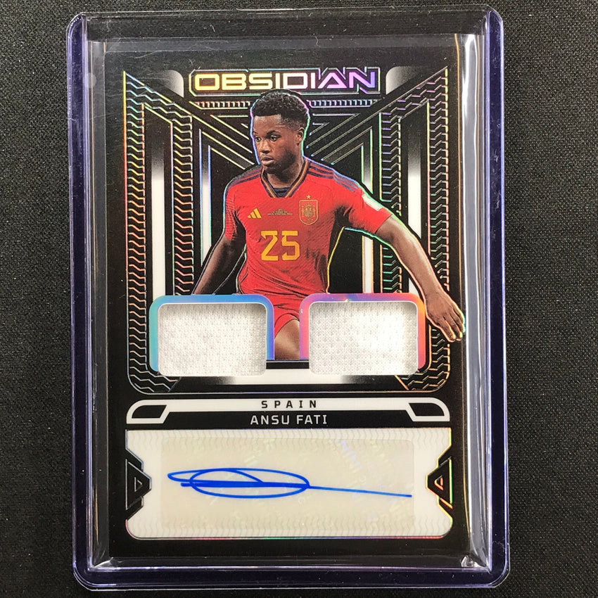 2022-23 Obsidian Ansu Fati Dual Jersey Ink Relic Auto Silver 107/199