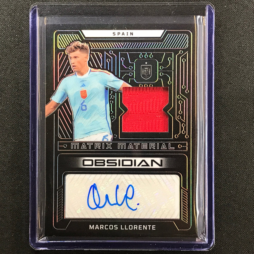 2022-23 Obsidian Marcos Llorente Matrix Material Relic Auto Silver 196/199