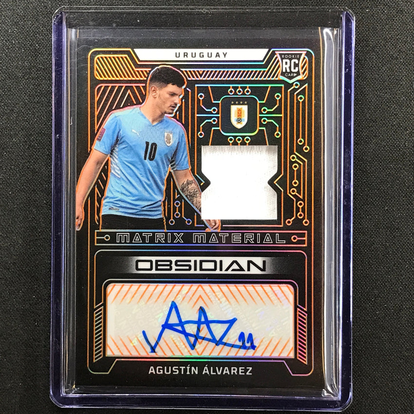 2022-23 Obsidian Agustin Alvarez Matrix Material Rookie Relic Auto Orange 27/75