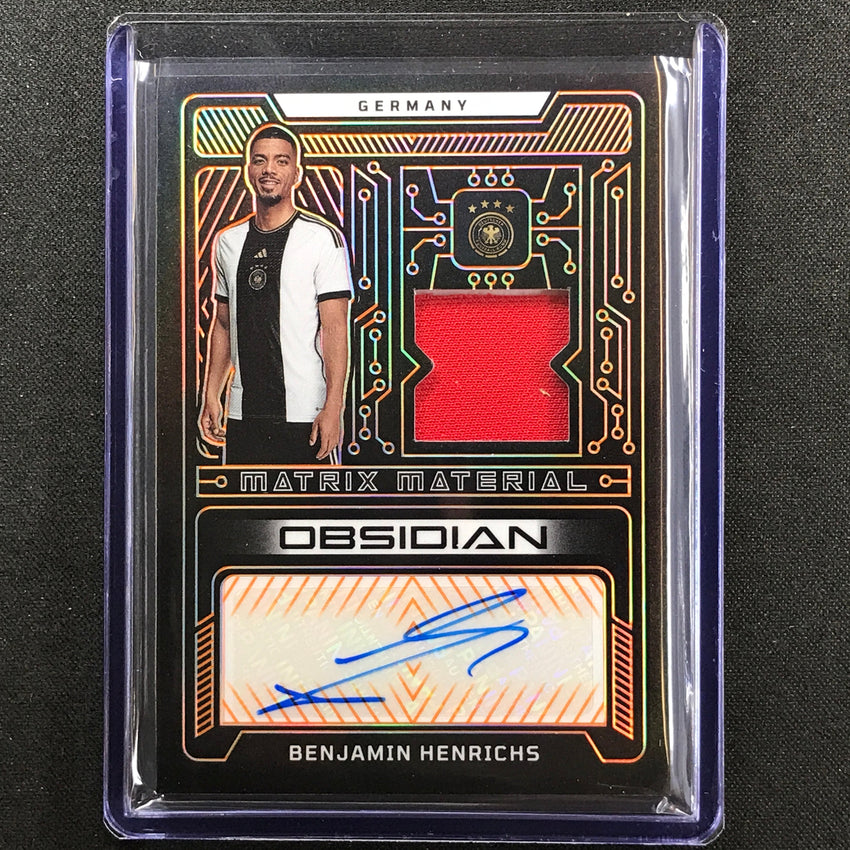 2022-23 Obsidian Benjamin Henrichs Matrix Material Relic Auto Etch Orange 21/35
