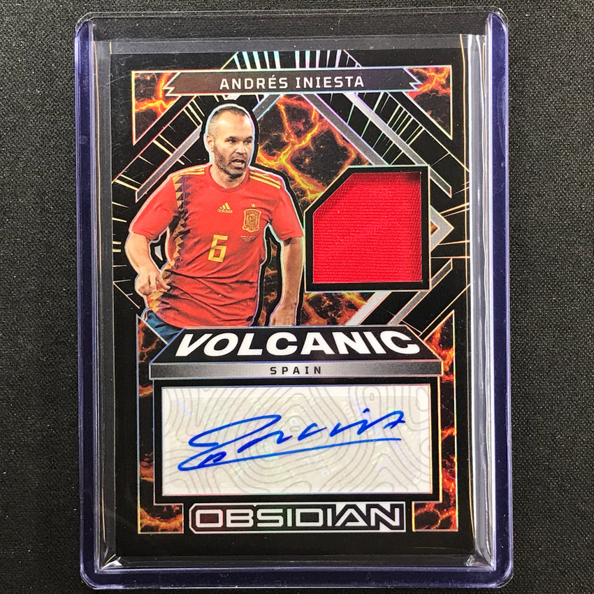 2022-23 Obsidian Andres Iniesta Volcanic Material Signatures Relic Auto 6/30