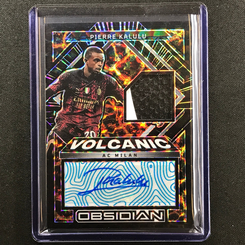 2022-23 Obsidian Pierre Kalulu Volcanic Material Signatures Relic Auto Blue 1/1