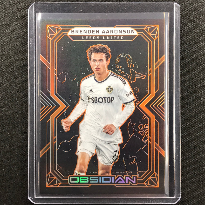 2022-23 Obsidian Brenden Aaronson Base Electric Etch Orange 14/40