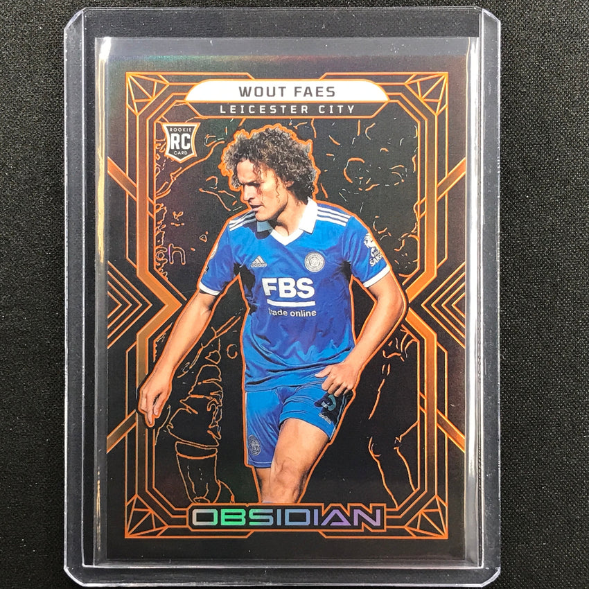 2022-23 Obsidian Wout Faes Rookie Base Electric Etch Orange 4/40