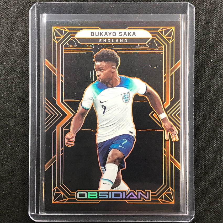 2022-23 Obsidian Bukayo Saka Base Electric Etch Orange 15/40