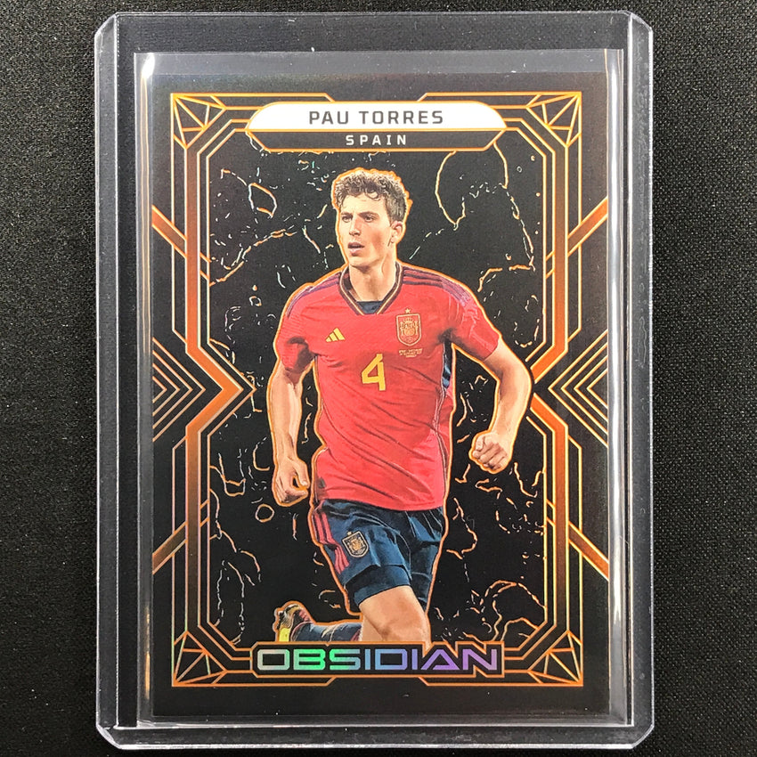 2022-23 Obsidian Pau Torres Base Electric Etch Orange 6/40