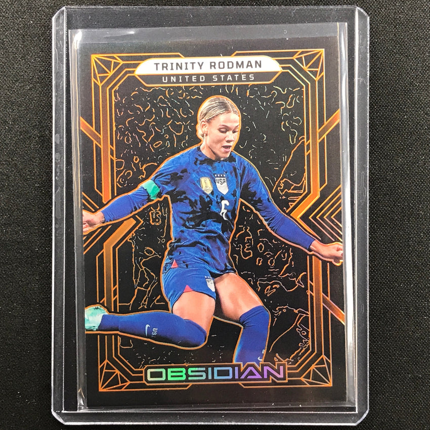 2022-23 Obsidian Trinity Rodman Base Electric Etch Orange 4/40