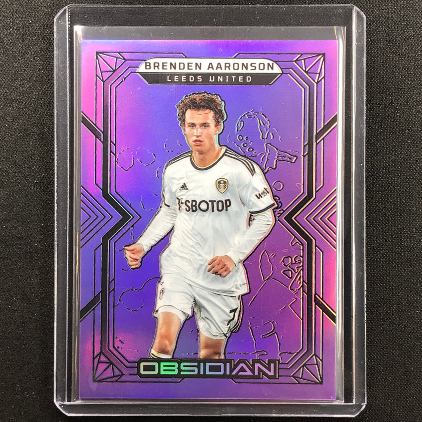 2022-23 Obsidian Brenden Aaronson Base Electric Etch Purple Flood 14/25