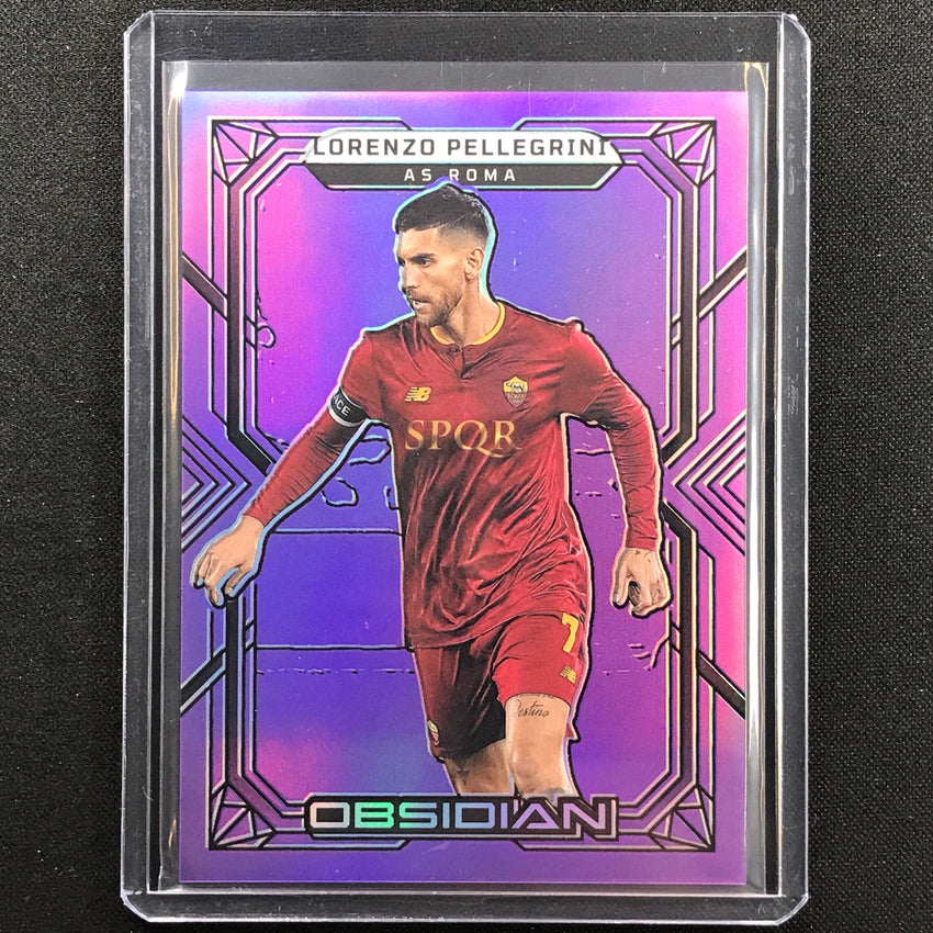 2022-23 Obsidian Lorenzo Pellegrini Base Electric Etch Purple Flood 4/25