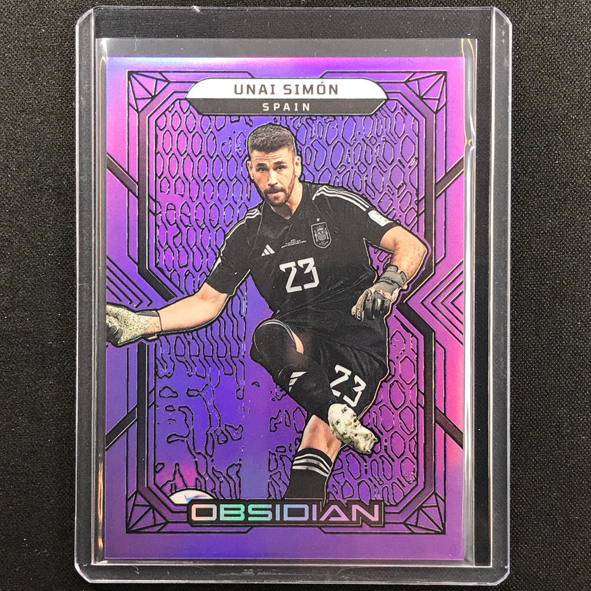 2022-23 Obsidian Unai Simon Base Electric Etch Purple Flood 19/25