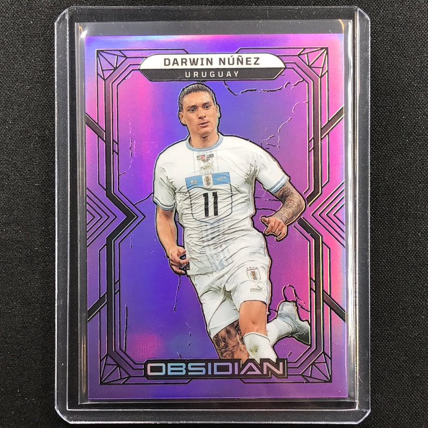 2022-23 Obsidian Darwin Nunez Base Electric Etch Purple Flood 3/25
