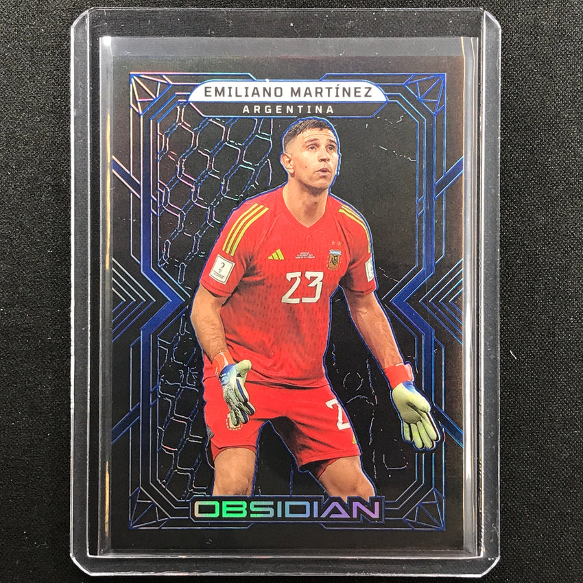 2022-23 Obsidian Emiliano Martinez Base Electric Etch Blue 9/20