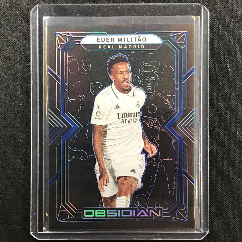 2022-23 Obsidian Eder Militao Base Electric Etch Blue 3/20