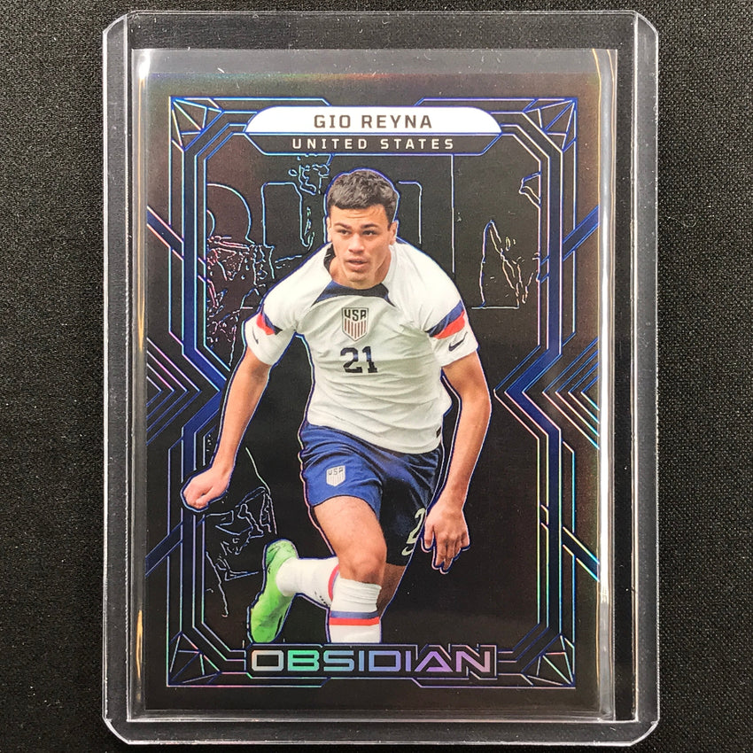2022-23 Obsidian Gio Reyna Base Electric Etch Blue 17/20