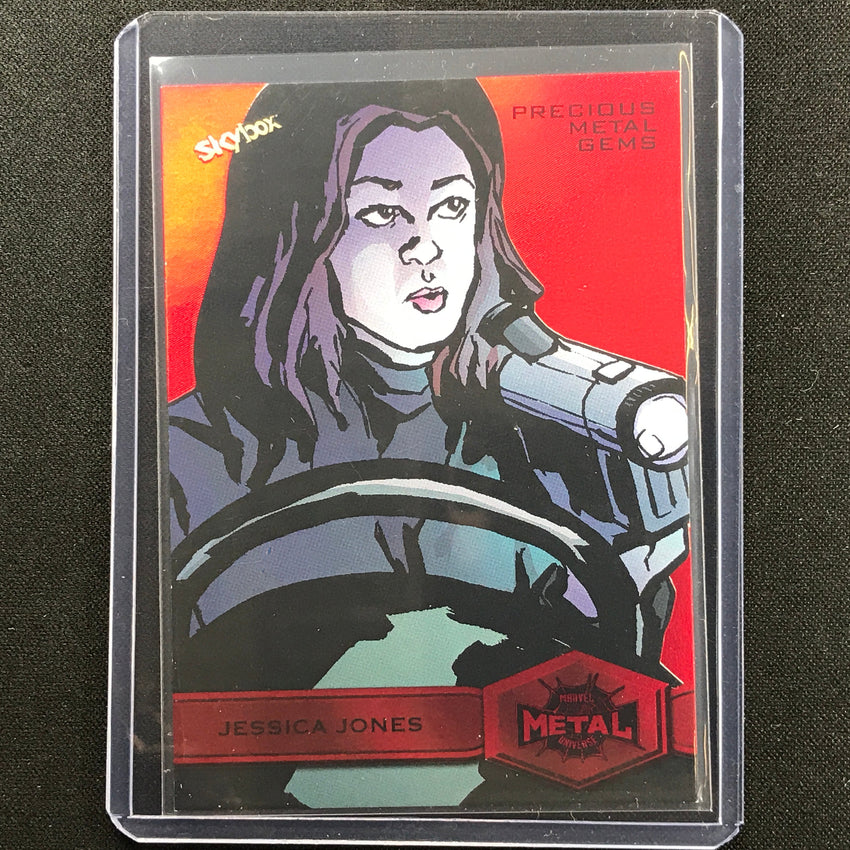 2021-2022 Marvel Spider-man Metal Jessica Jones High Precious Gem Pmg Red 88/100