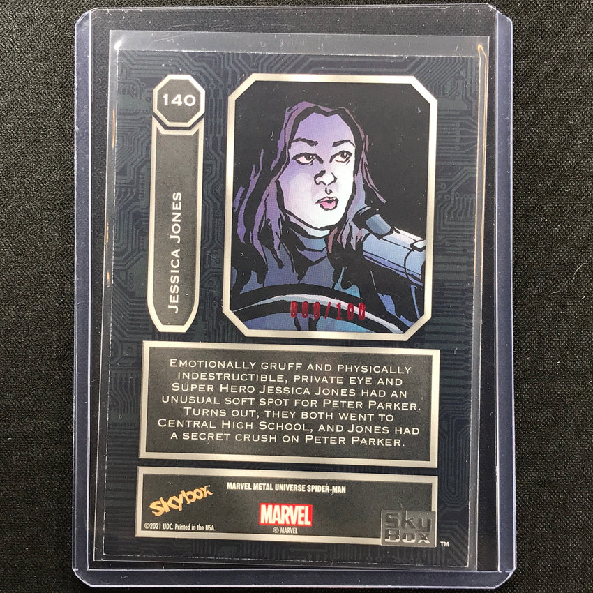 2021-2022 Marvel Spider-man Metal Jessica Jones High Precious Gem Pmg Red 88/100