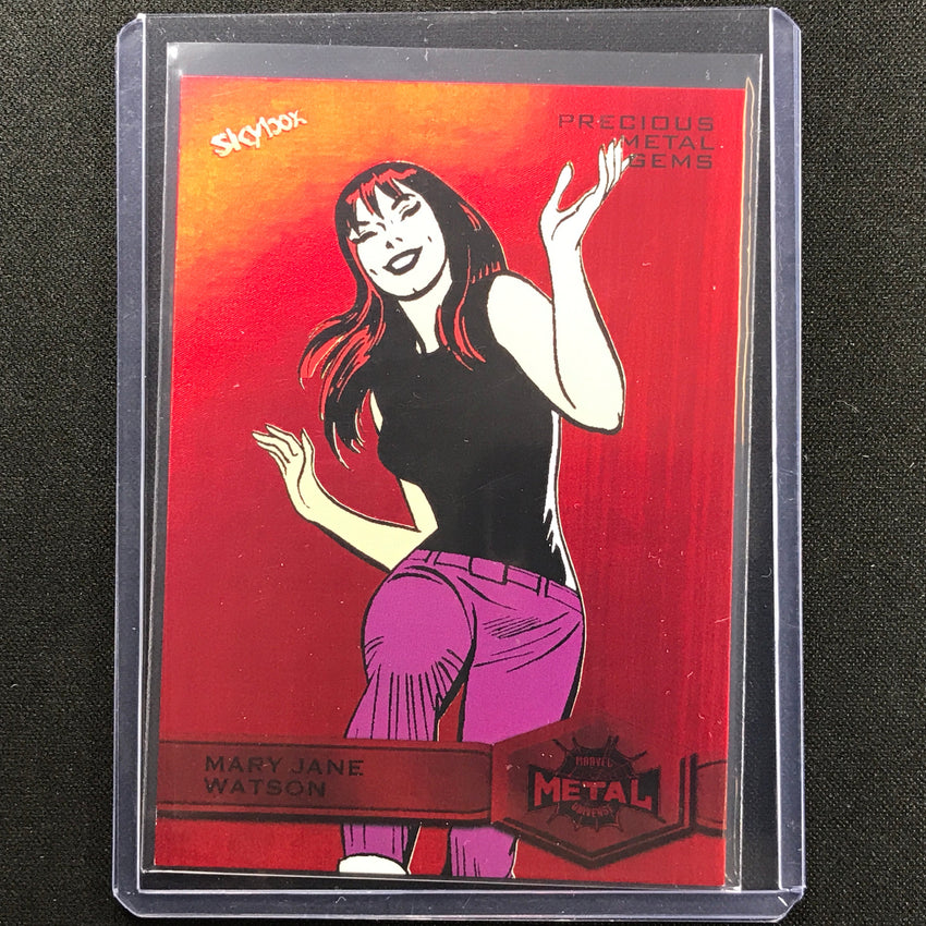 2021-2022 Marvel Spider-man Metal Mary Jane Watson Precious Gems Pmg Red 62/100