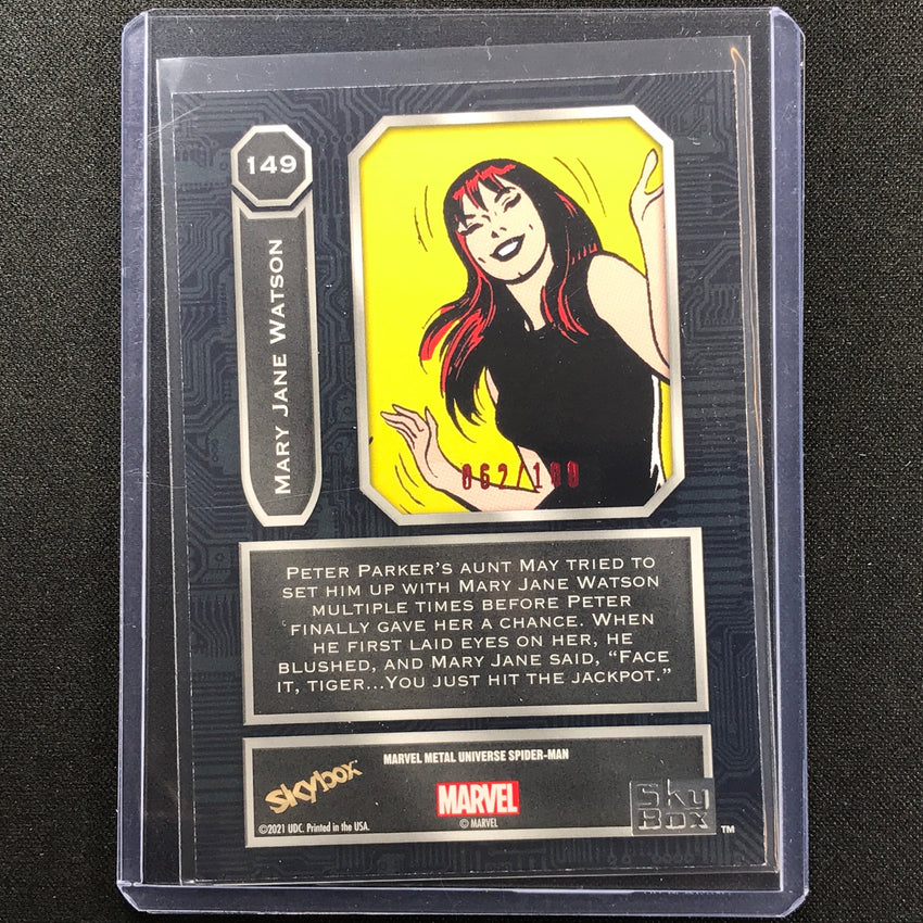 2021-2022 Marvel Spider-man Metal Mary Jane Watson Precious Gems Pmg Red 62/100