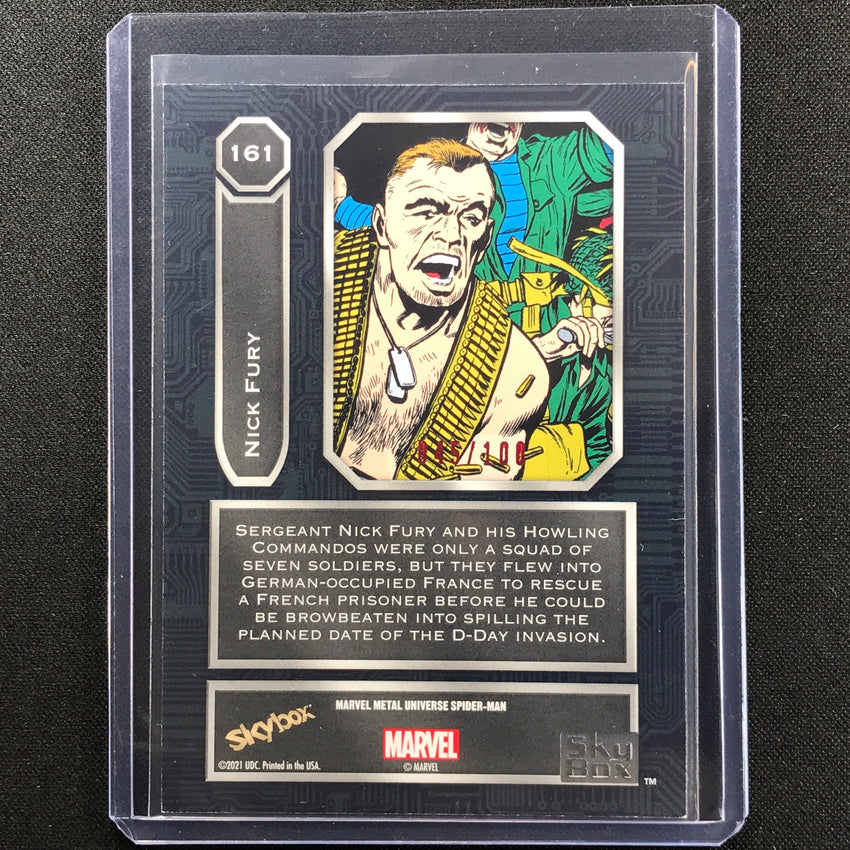 2021-2022 Marvel Spider-man Metal Nick Fury High Precious Gems Pmg Red 45/100