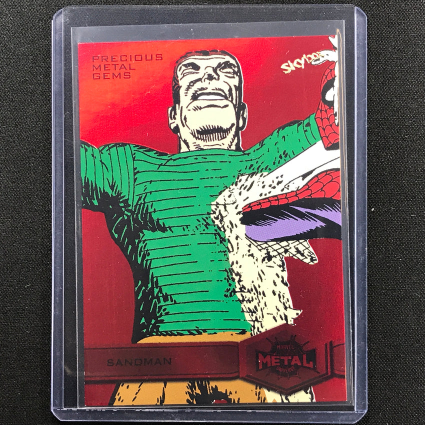2021-2022 Marvel Spider-man Metal Sandman High Precious Gems Pmg Red 21/100