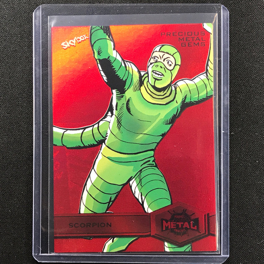 2021-2022 Marvel Spider-man Metal Scorpion High Precious Gems Pmg Red 26/100