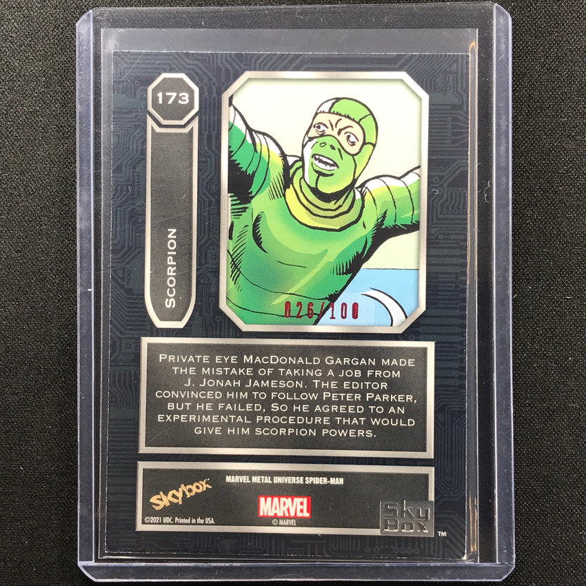 2021-2022 Marvel Spider-man Metal Scorpion High Precious Gems Pmg Red 26/100