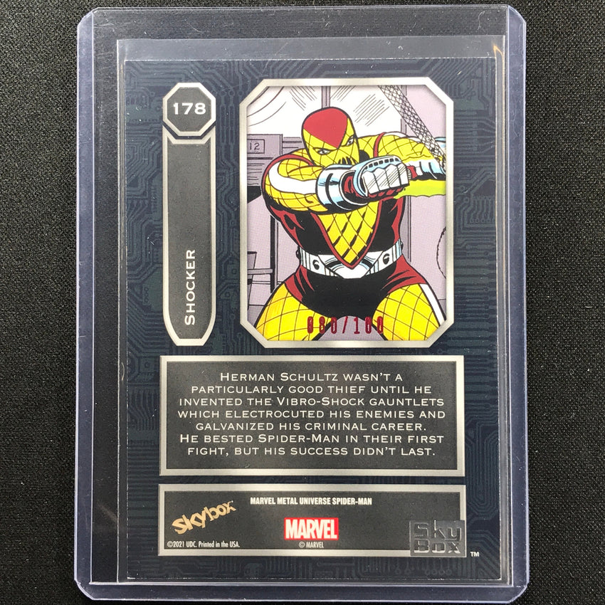 2021-2022 Marvel Spider-man Metal Shocker High Precious Gems Pmg Red 80/100