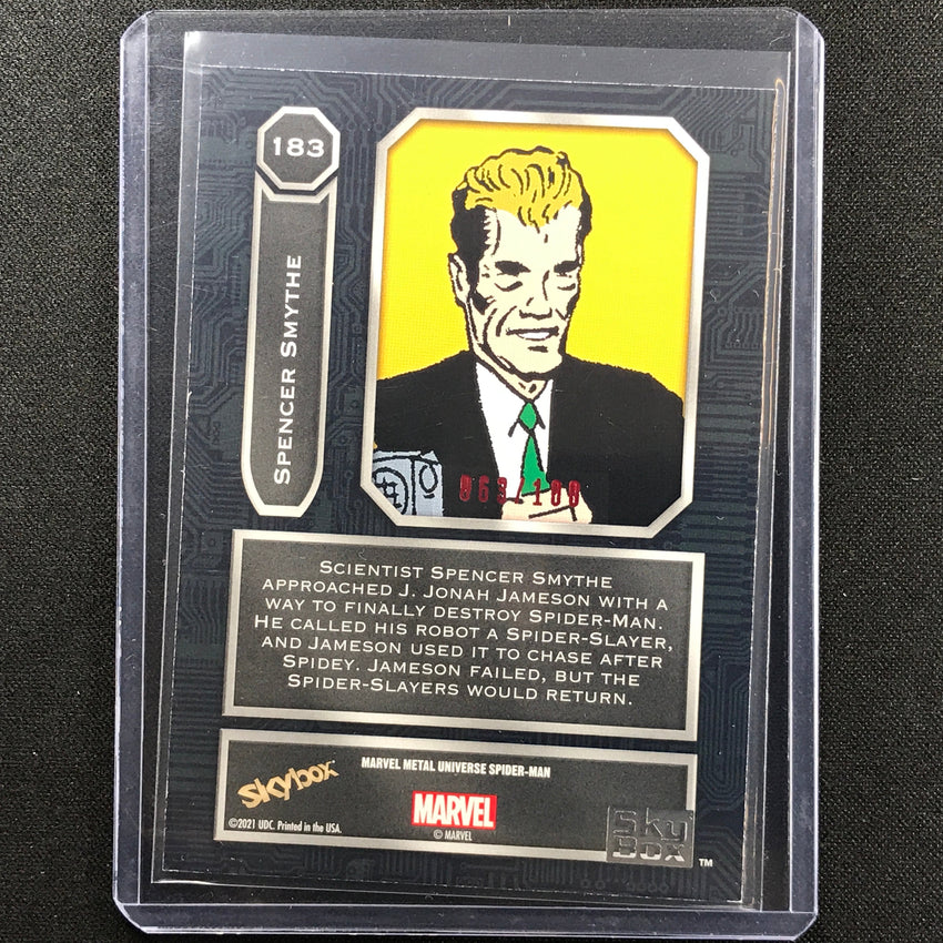 2021-2022 Marvel Spider-man Metal Spencer Smythe Precious Gems Pmg Red 63/100