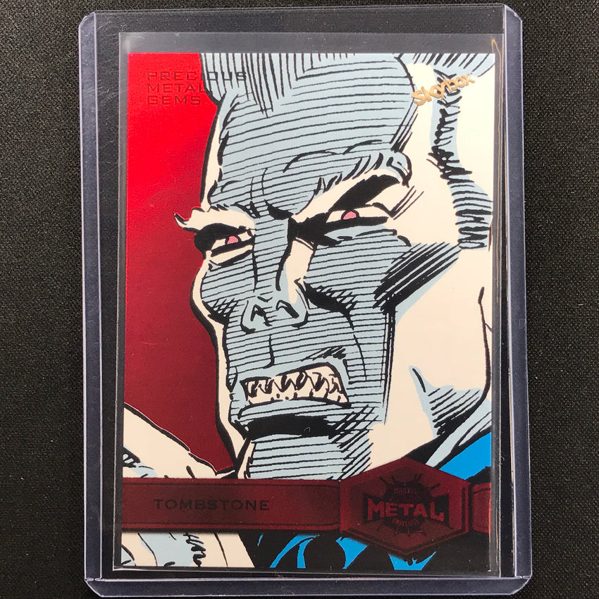 2021-2022 Marvel Spider-man Metal Tombstone High Precious Gems Pmg Red 36/100
