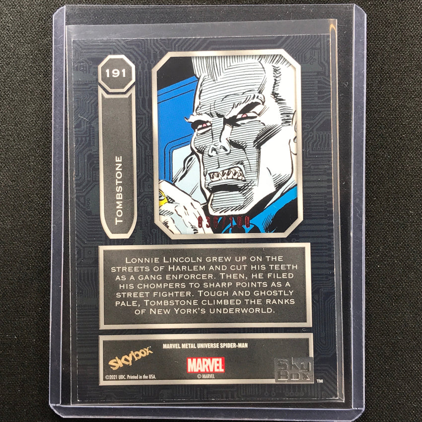 2021-2022 Marvel Spider-man Metal Tombstone High Precious Gems Pmg Red 36/100